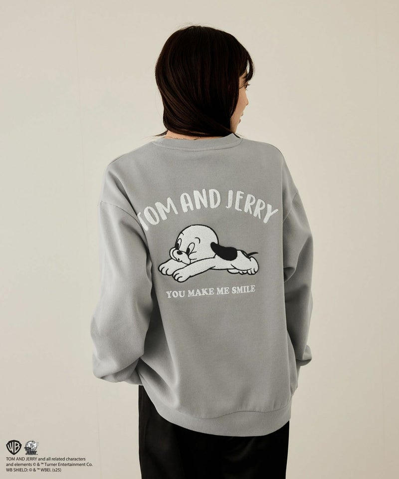 Tom and Jerry 子犬サガラ刺繍トレーナー メンズ商品画像-5