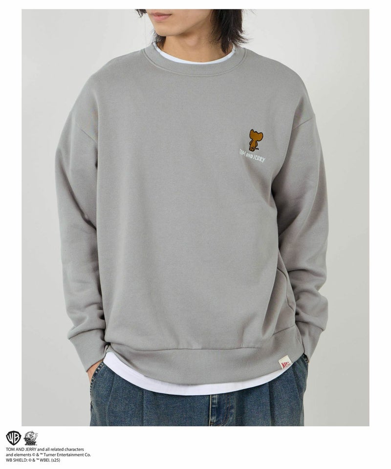 Tom and Jerry 子犬サガラ刺繍トレーナー メンズ商品画像-10