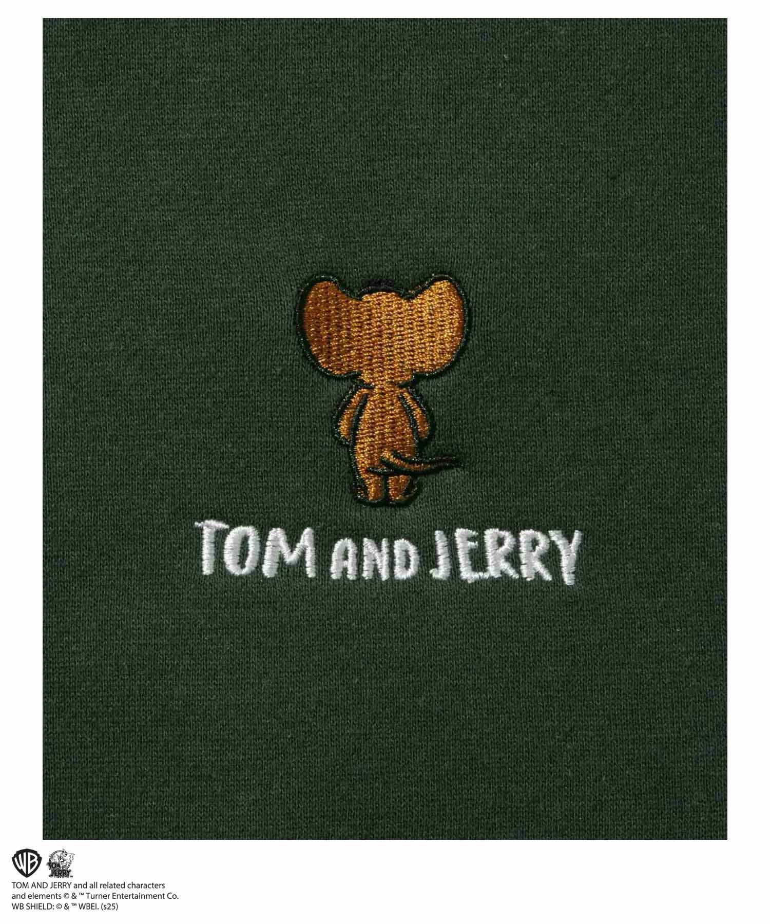 Tom and Jerry 子犬サガラ刺繍トレーナー メンズ