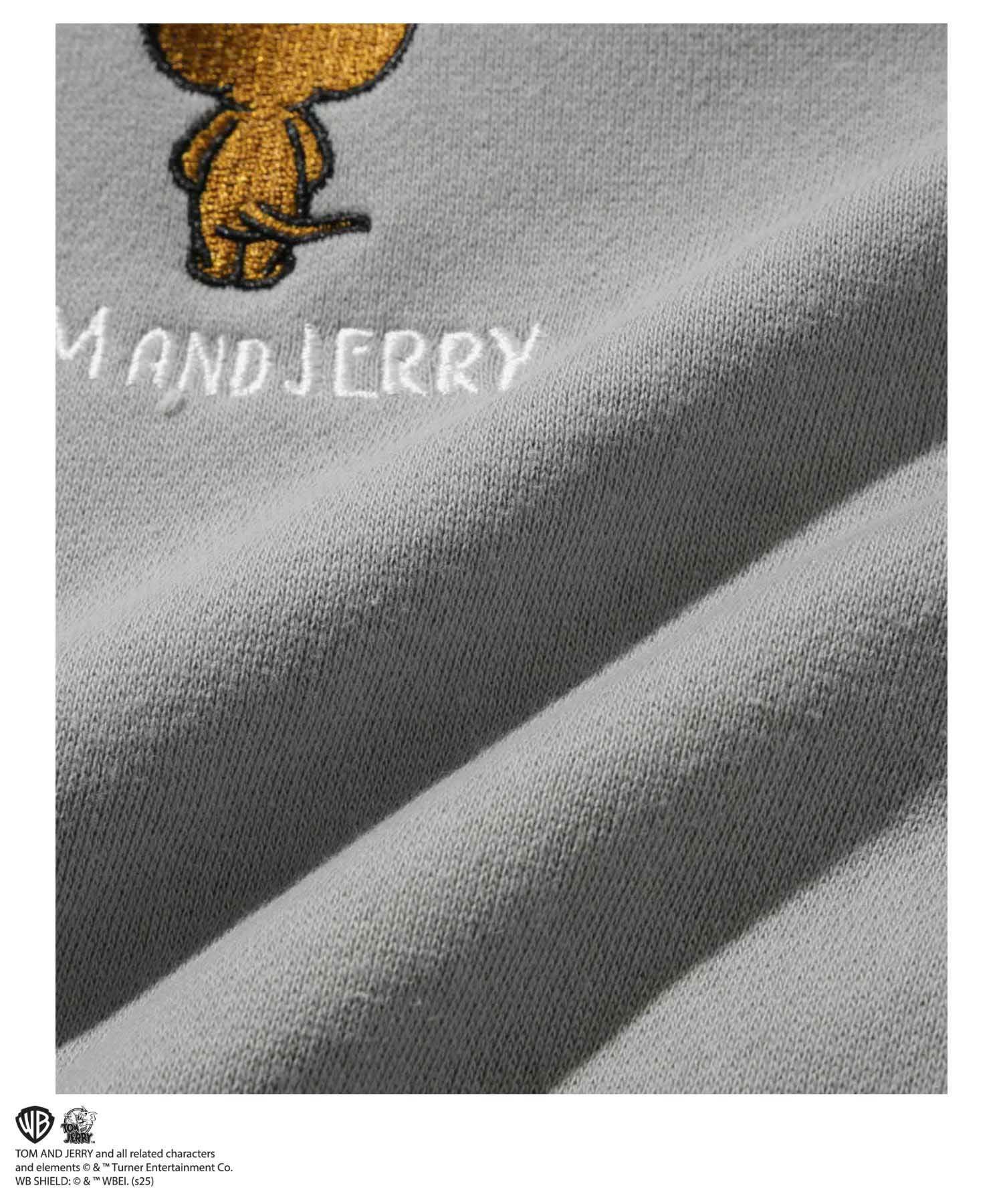 Tom and Jerry 子犬サガラ刺繍トレーナー メンズ