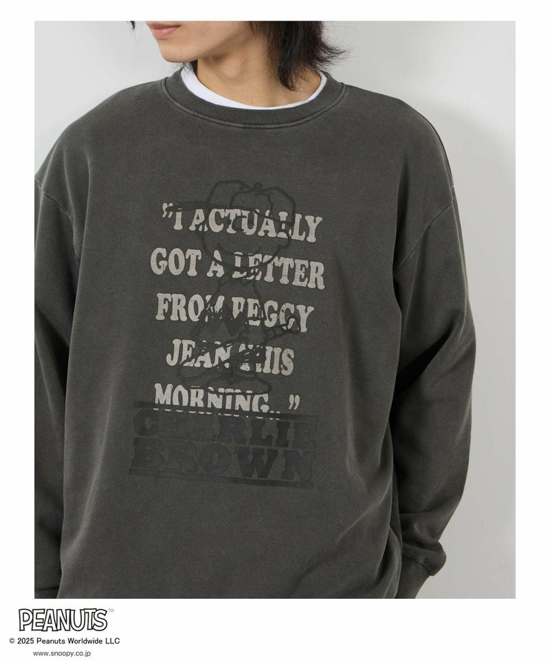 [値下げ]PEANUTS SNOOPY ピグメント加工プリントトレーナー メンズ商品画像-8