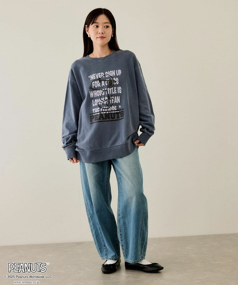 [値下げ]PEANUTS SNOOPY ピグメント加工プリントトレーナー メンズ商品画像-14