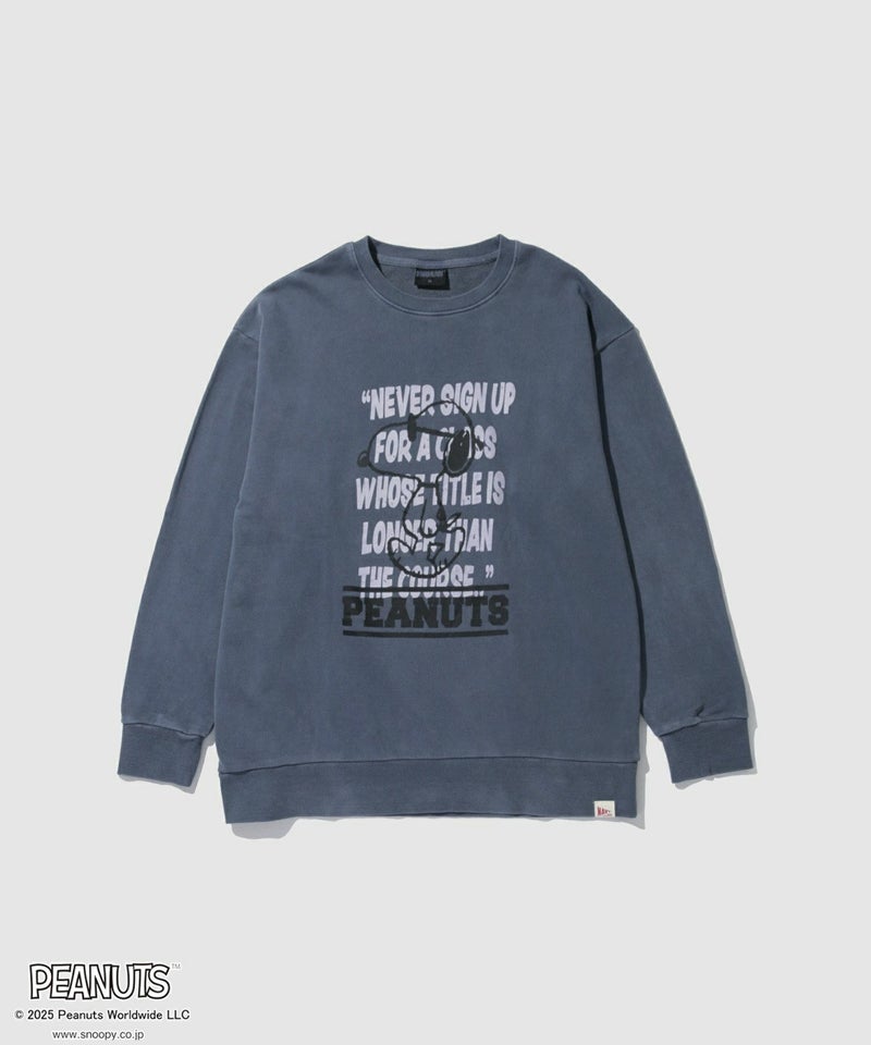 PEANUTS SNOOPY ピグメント加工プリントトレーナー メンズ商品画像-22