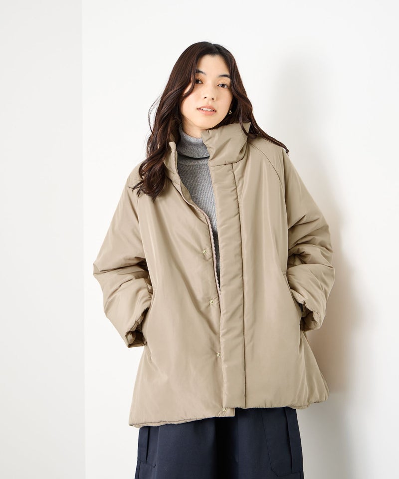 Idnes  コクーン中綿ジャケット レディース商品画像-4