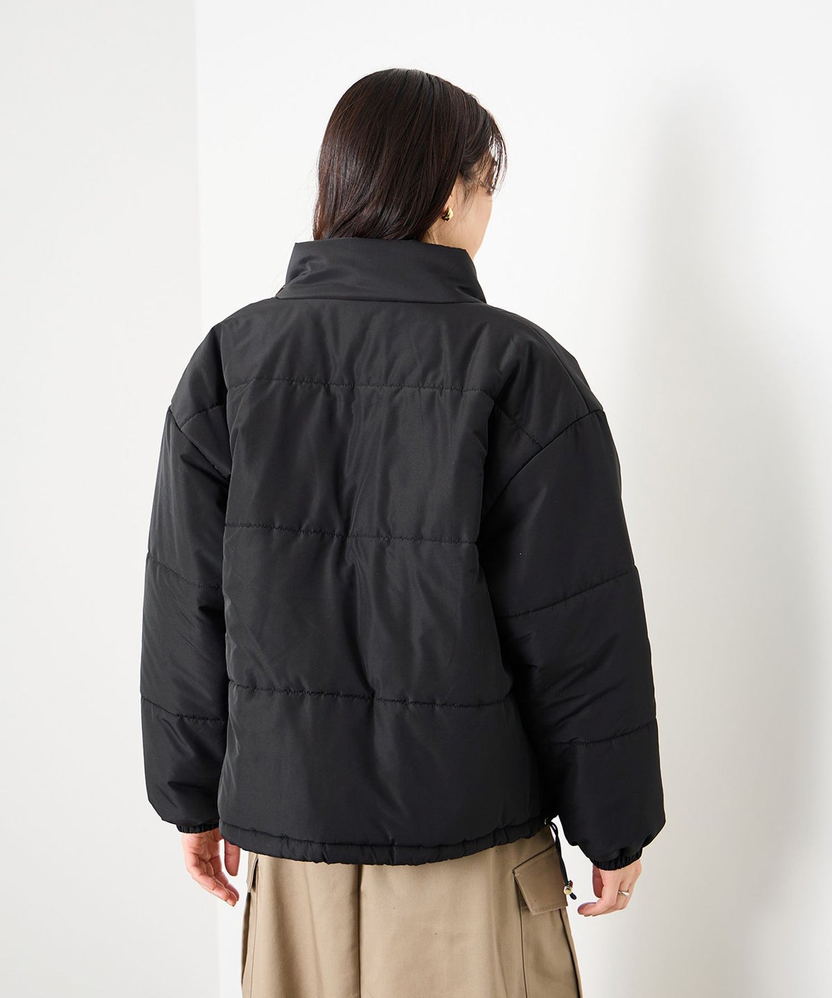 Idnes コクーン中綿ジャケット レディース