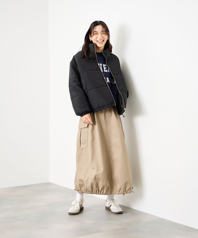 Idnes  コンパクト中綿ジャケット レディース商品画像-12
