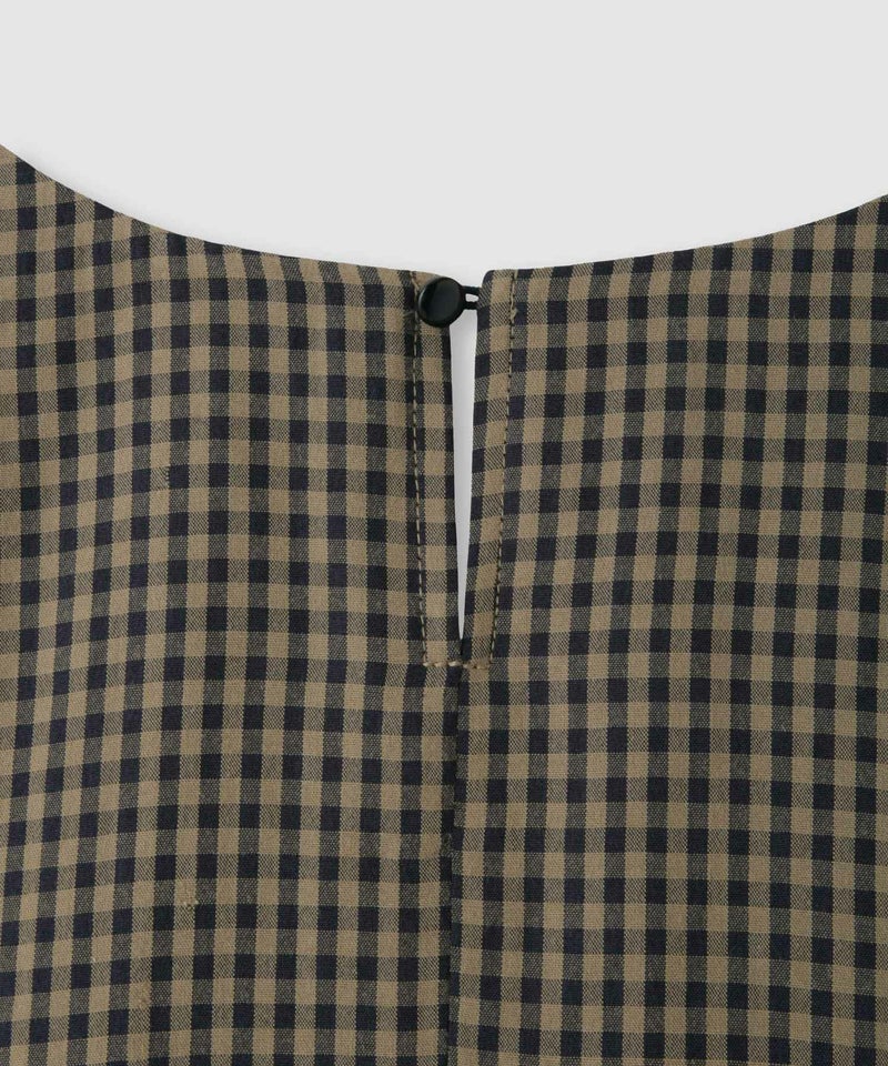 Idnes  ペプラムギンガムチェックブラウス レディース商品画像-15