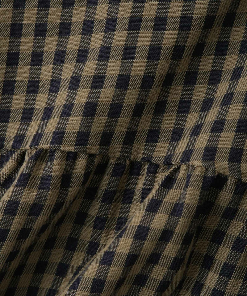 Idnes ペプラムギンガムチェックブラウス レディース商品画像-18