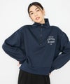 Idnes  裏起毛ロゴハーフジッププルオーバー レディース商品サムネイル-1
