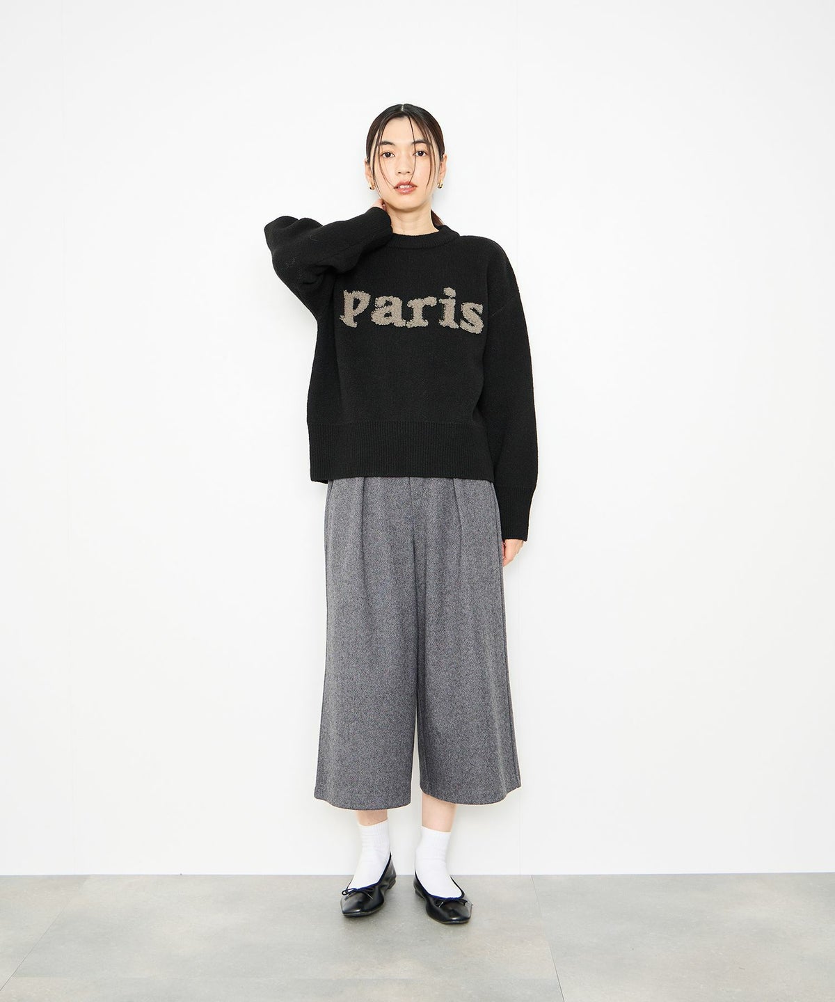  Idnes サガラ刺繍ニット レディース