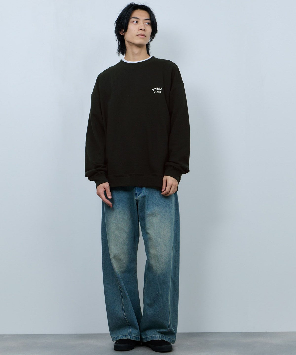 NAVY アニマルフェイス裏毛トレーナー メンズ