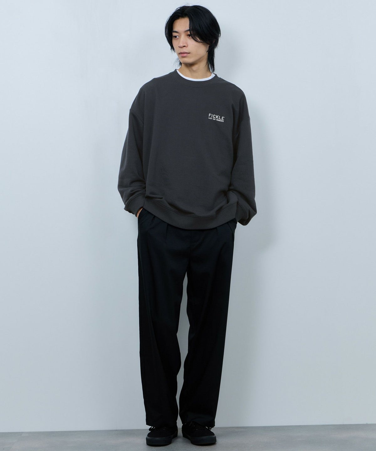 NAVY アニマルフェイス裏毛トレーナー メンズ