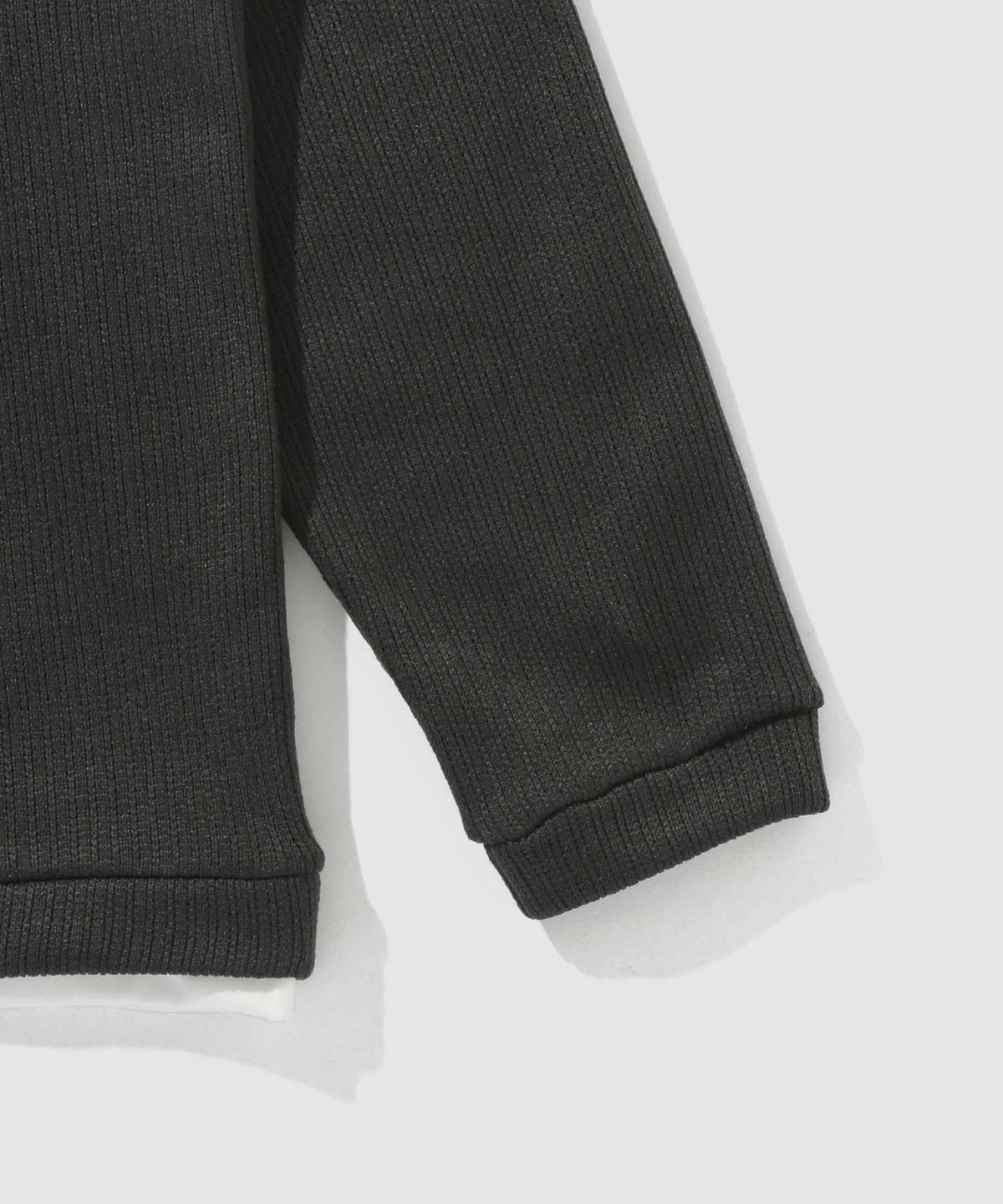 NAVY 針抜き裏起毛フェイクキーネックトレーナー メンズ