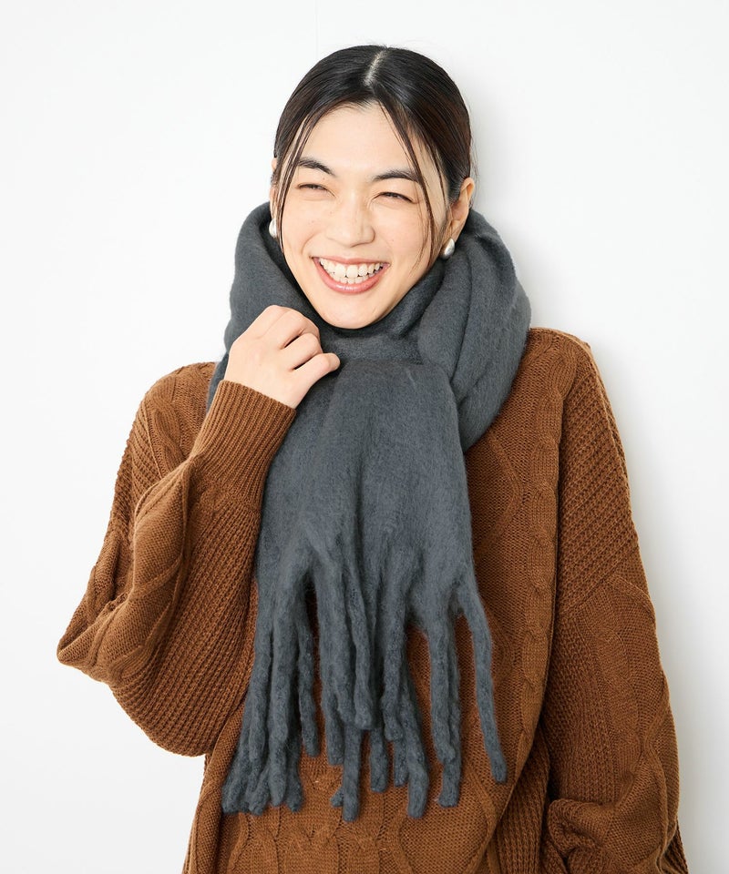 Idnes 無地ボリュームストール レディース商品画像-1