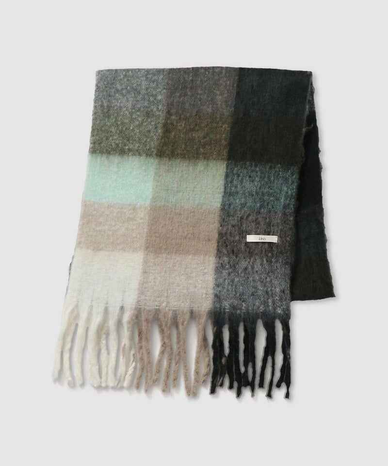 Idnes マルチチェックボリュームストール レディース商品画像-7