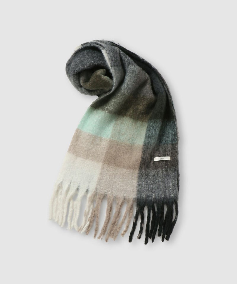 Idnes  マルチチェックボリュームストール レディース商品画像-9