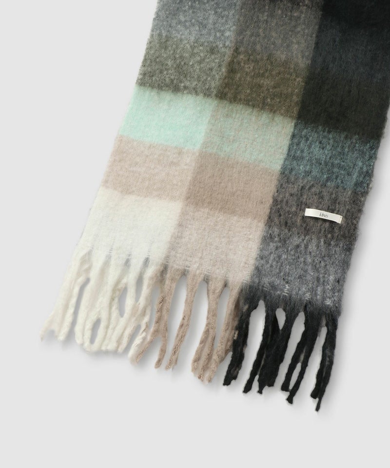 Idnes マルチチェックボリュームストール レディース商品画像-10