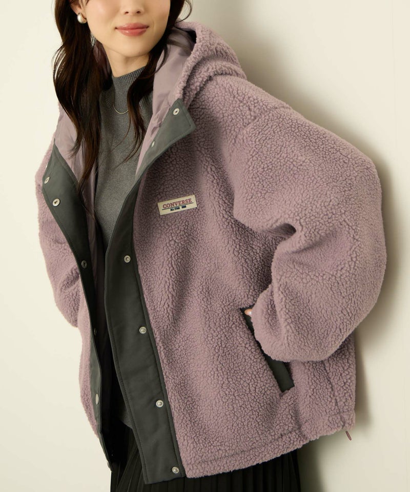 CONVERSE ボアフードジャケット レディース商品画像-3