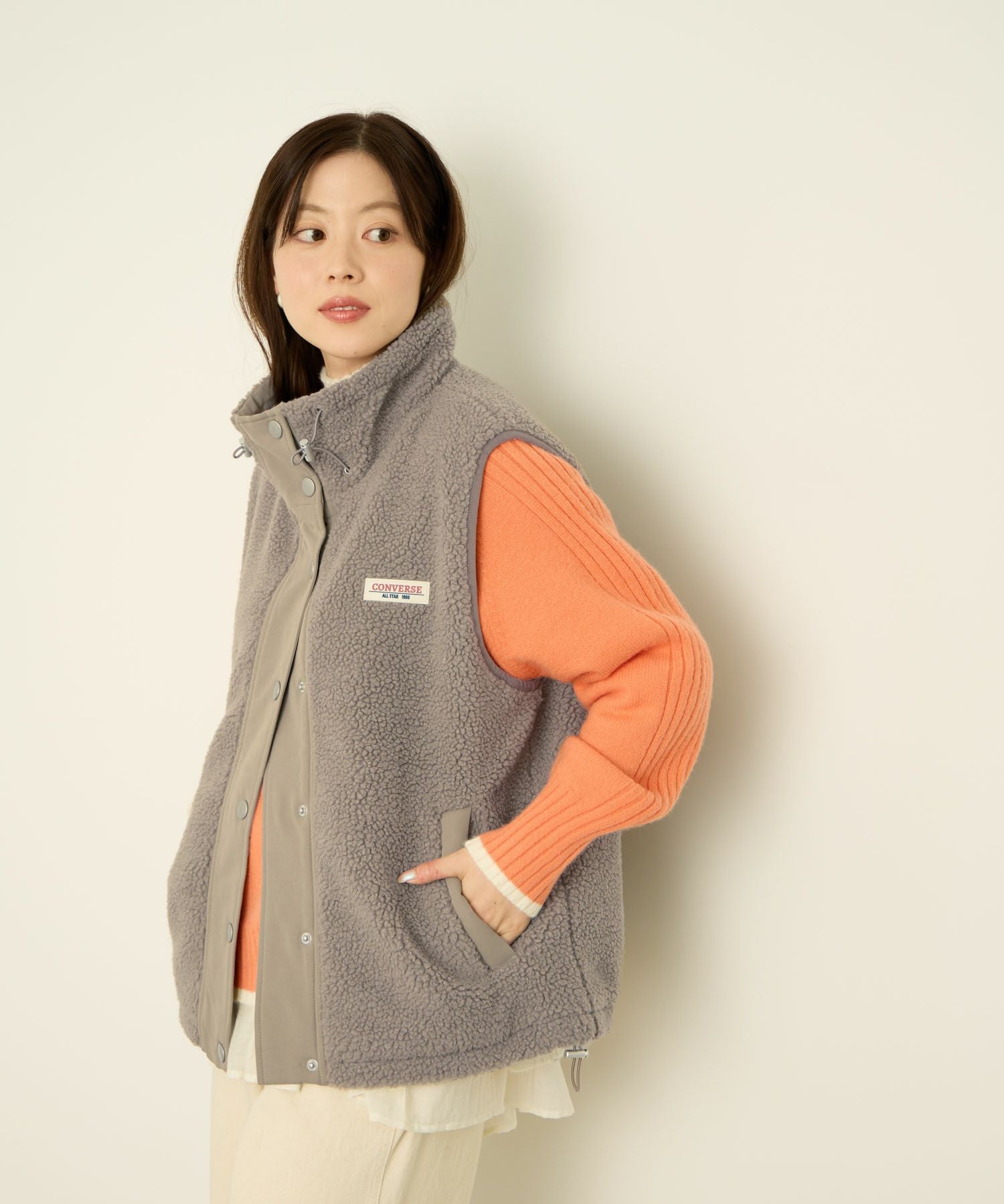 CONVERSE ボアベスト レディース