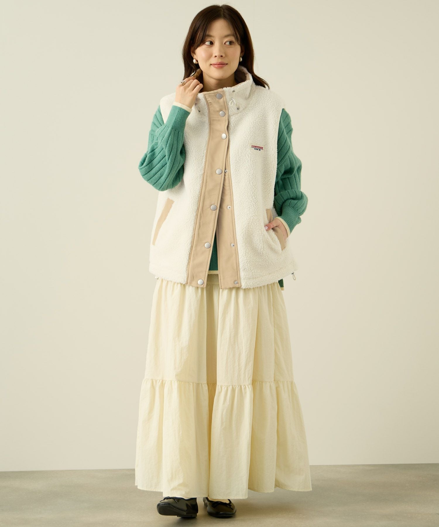 CONVERSE ボアベスト レディース