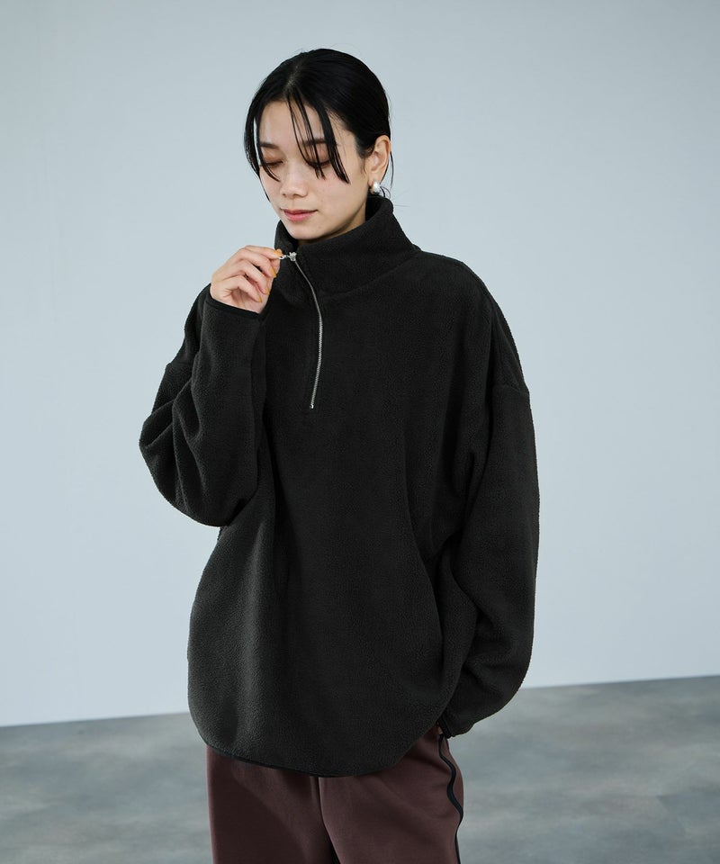 milli de l'air ライトボアハーフジッププルオーバー レディース商品画像-1