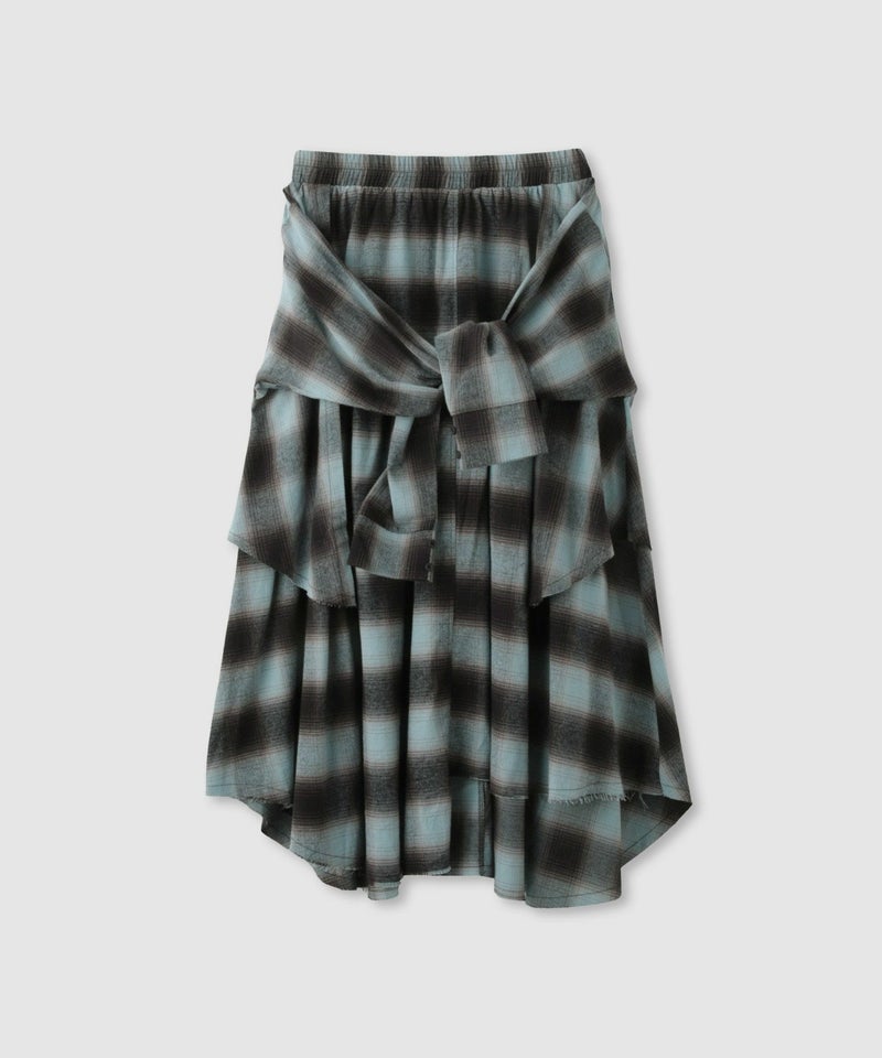 milli de l'air フェイクスリーブチェックスカート レディース商品画像-13