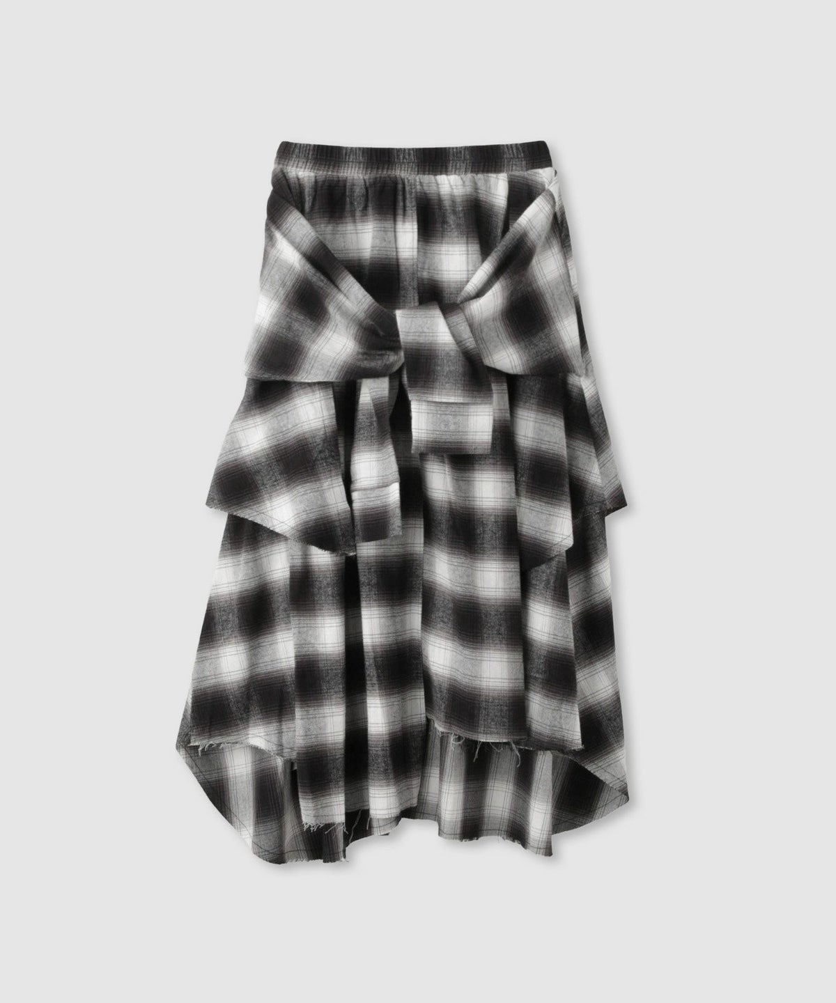 milli de l'air フェイクスリーブチェックスカート レディース