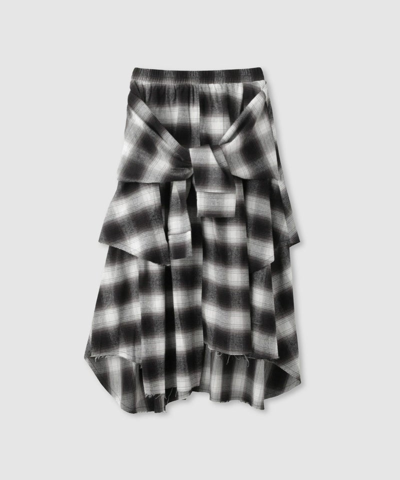 milli de l'air  フェイクスリーブチェックスカート レディース商品画像-14