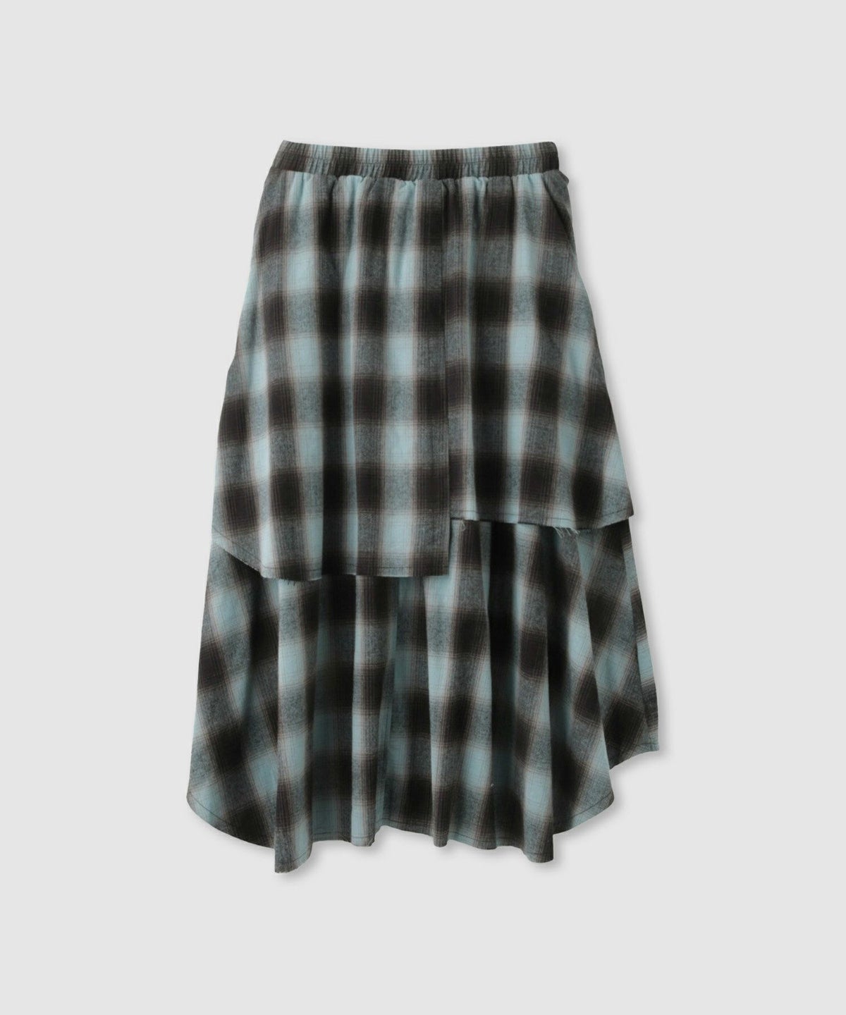 milli de l'air フェイクスリーブチェックスカート レディース