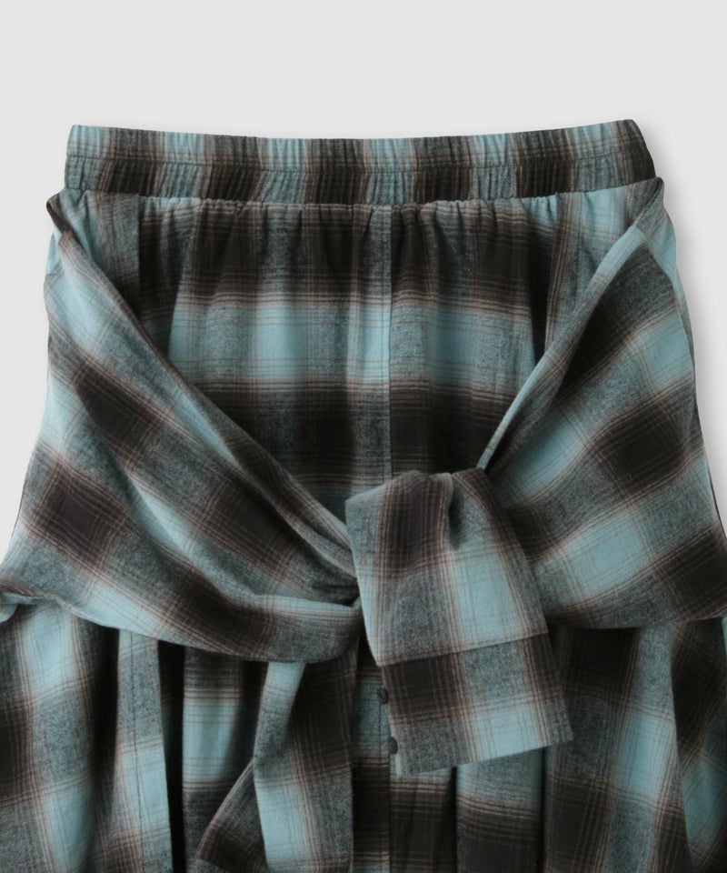 milli de l'air フェイクスリーブチェックスカート レディース商品画像-16