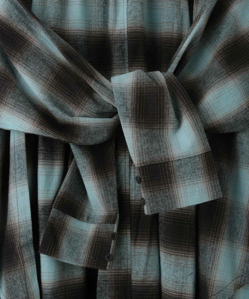 milli de l'air フェイクスリーブチェックスカート レディース商品画像-17