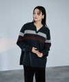 [期間限定knit]milli de l'air  配色ポロニット レディース商品サムネイル-2