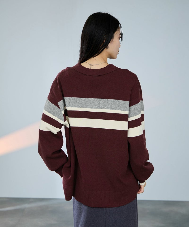 milli de l'air 配色ポロニット レディース商品画像-11