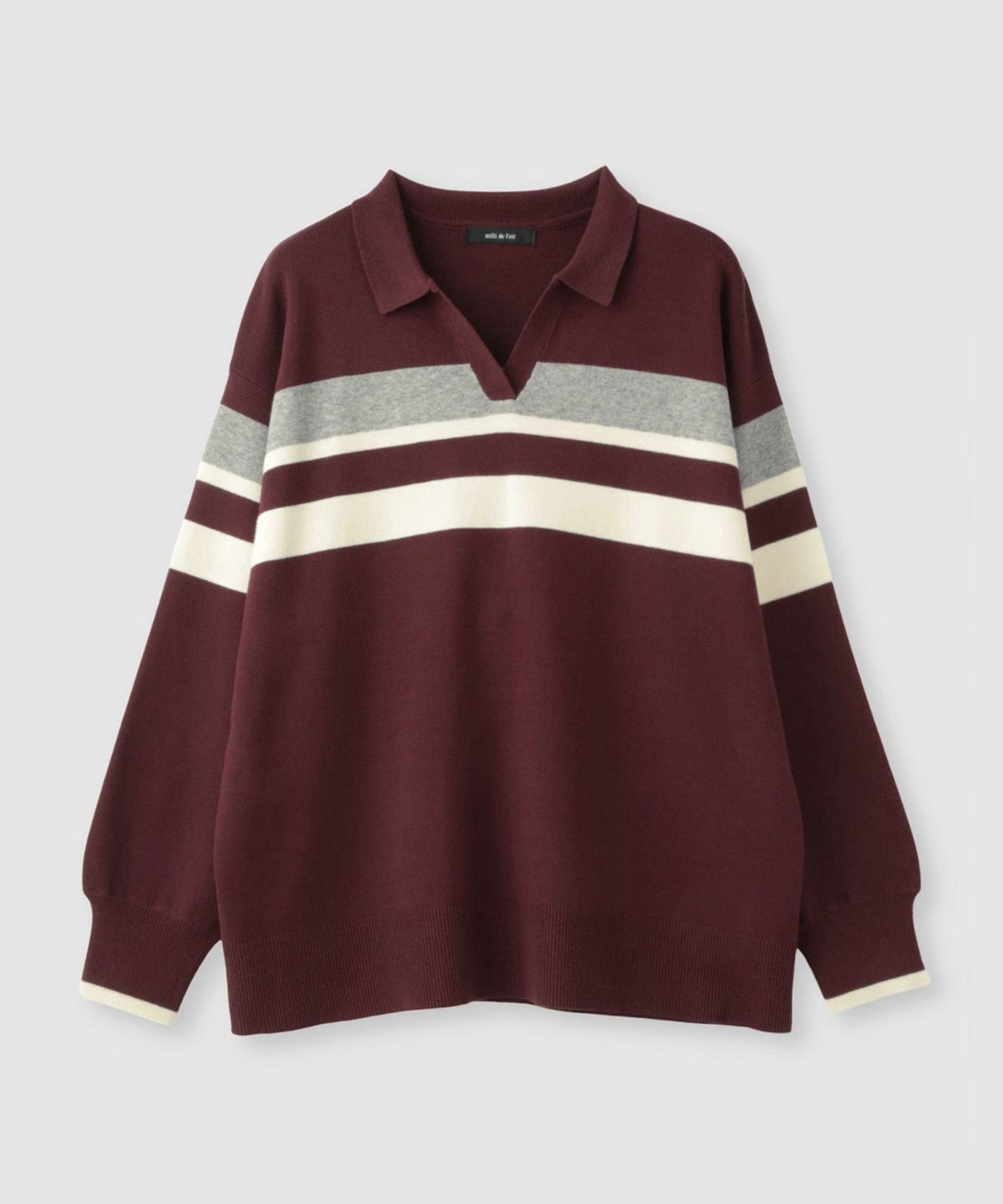 milli de l'air 配色ポロニット レディース