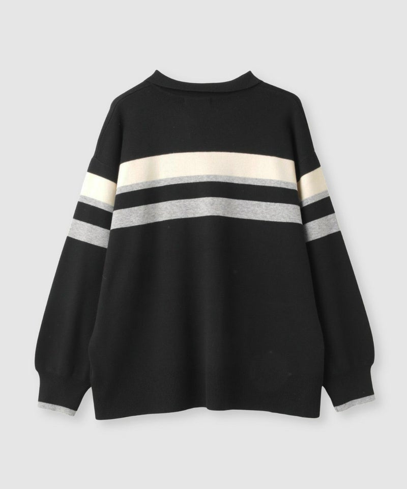 [期間限定knit]milli de l'air  配色ポロニット レディース商品画像-16