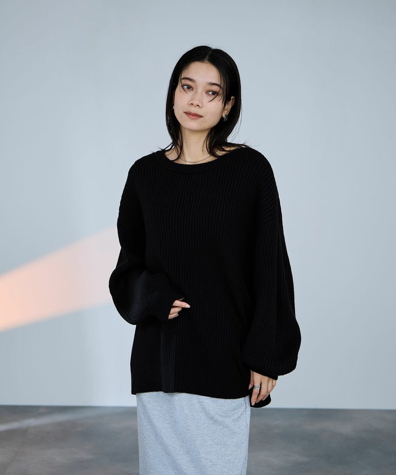 [期間限定knit]milli de l'air  前後2WAYバルキーニット レディース商品画像-1