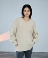[期間限定knit]milli de l'air  前後2WAYバルキーニット レディース商品サムネイル-10