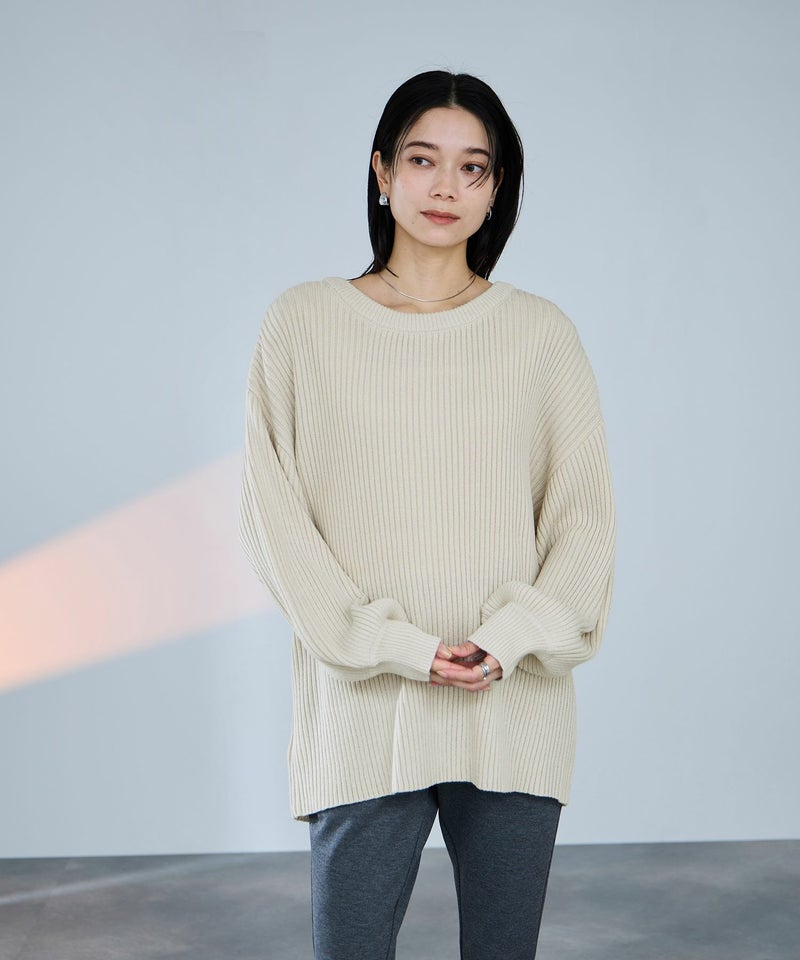 [期間限定knit]milli de l'air  前後2WAYバルキーニット レディース商品画像-13