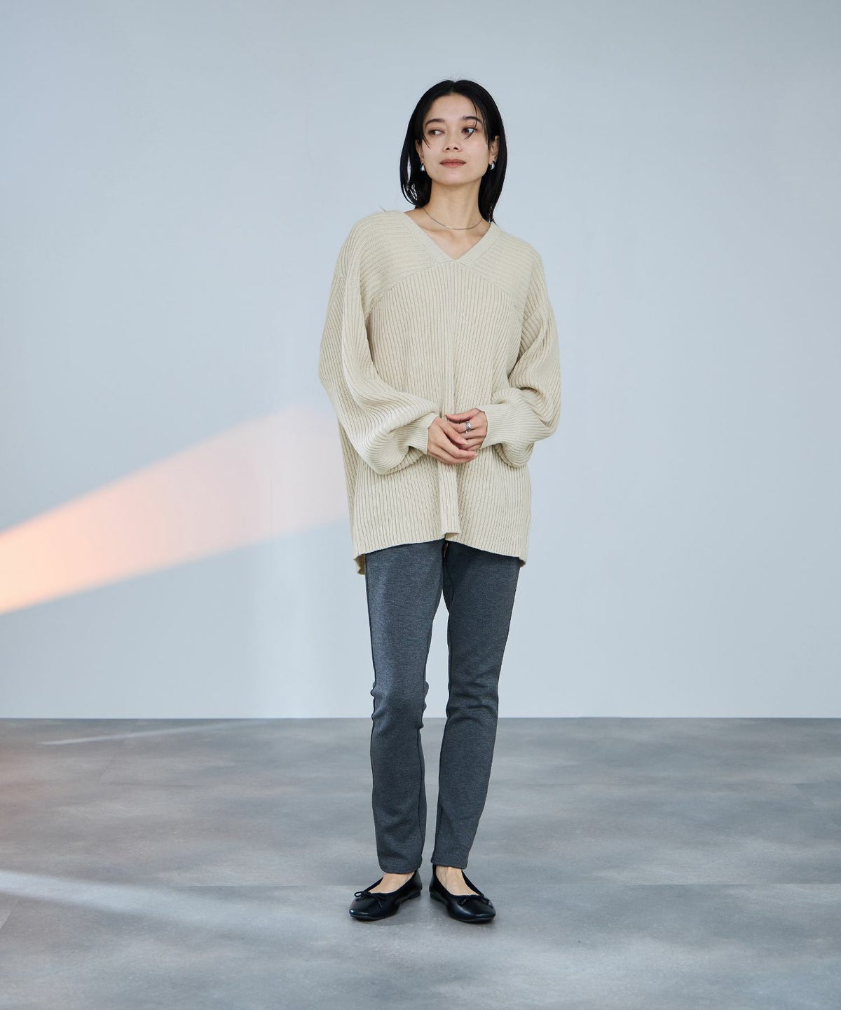 milli de l'air 前後2WAYバルキーニット レディース