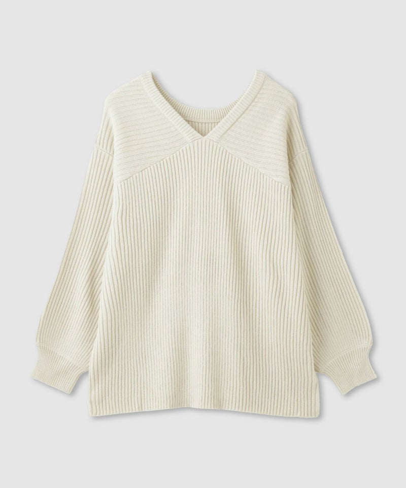 [期間限定knit]milli de l'air  前後2WAYバルキーニット レディース商品画像-21