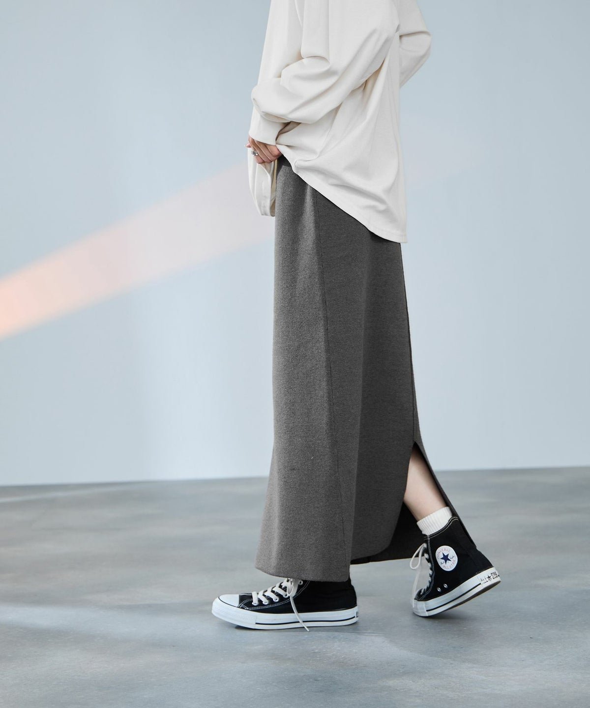 milli de l'air コンフィーズ ミラノリブナロースカート レディース