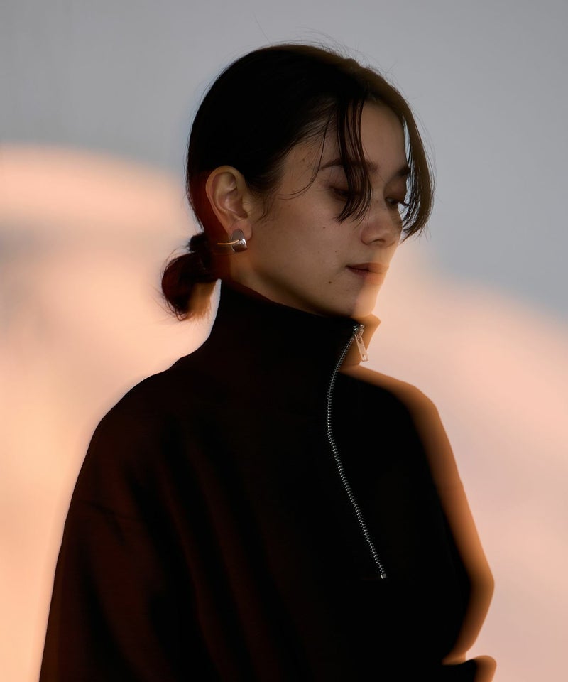 milli de l'air パフィバック ダンボールニット ハーフジップワンピース レディース商品画像-8