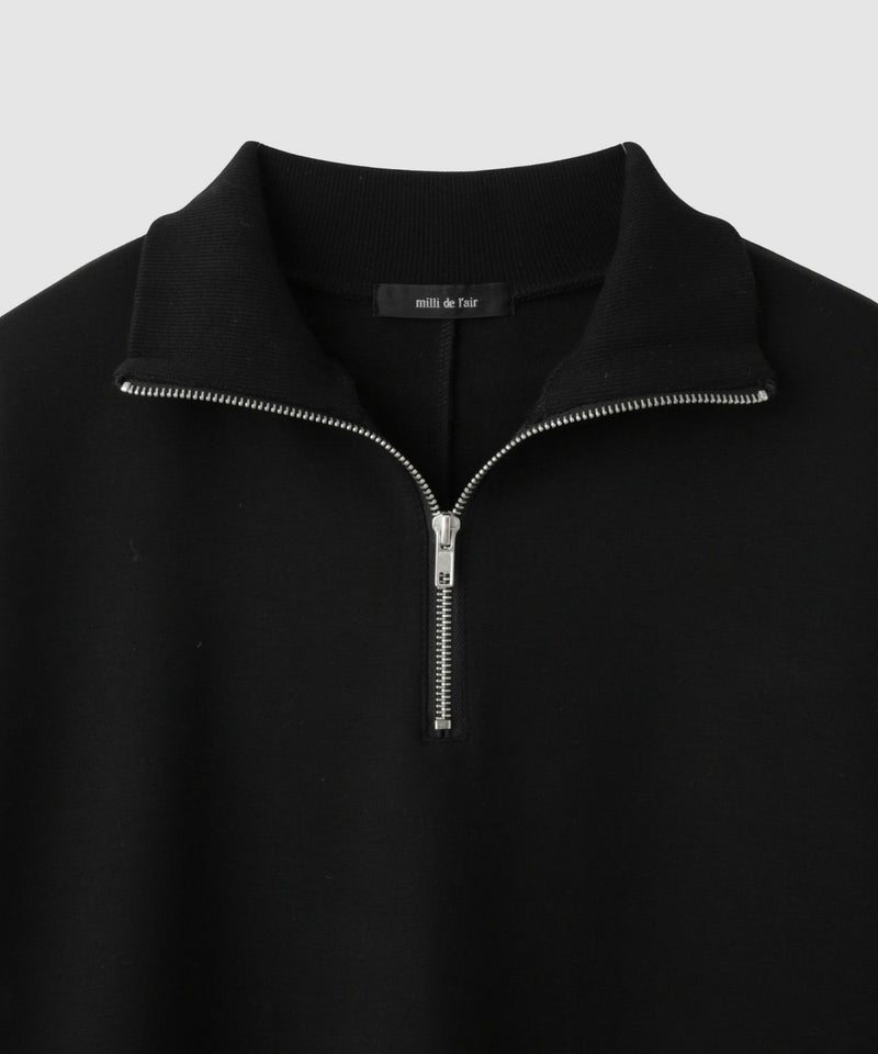 milli de l'air パフィバック ダンボールニット ハーフジップワンピース レディース商品画像-14