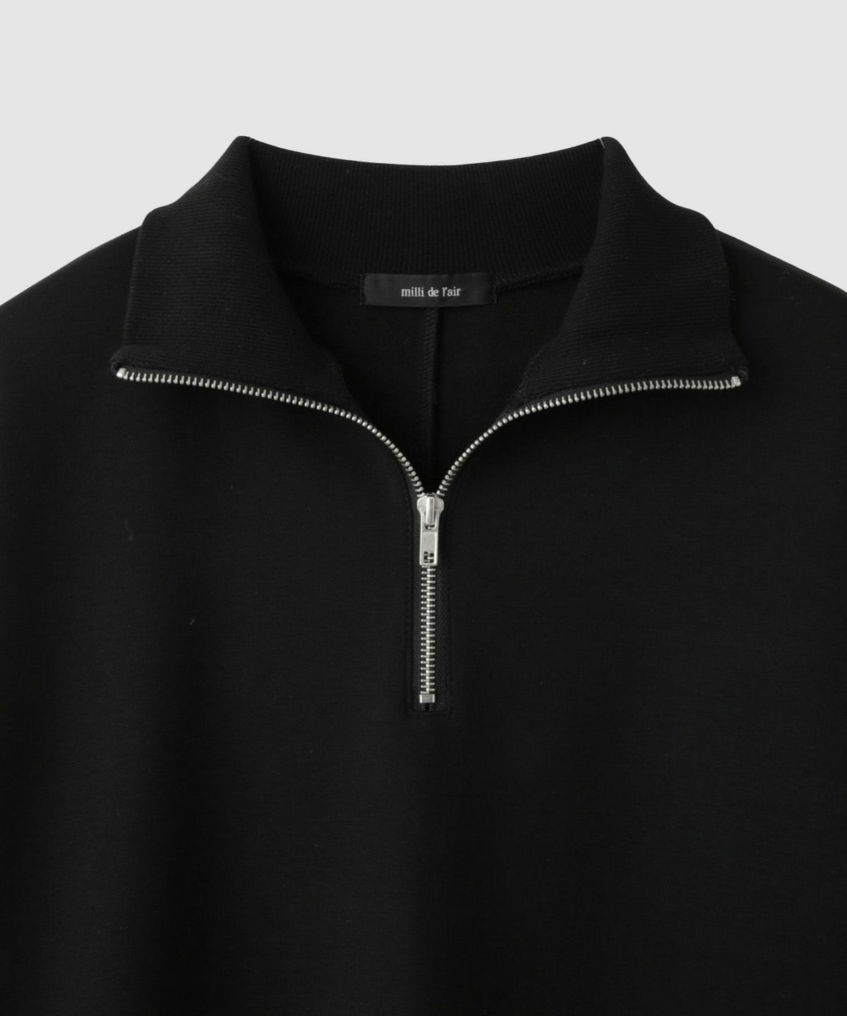 milli de l'air パフィバック ダンボールニット ハーフジップワンピース レディース