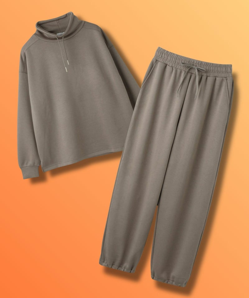 NAVY ハピ楽 もちもち素材 スタンドネックルームセット レディース商品画像-2