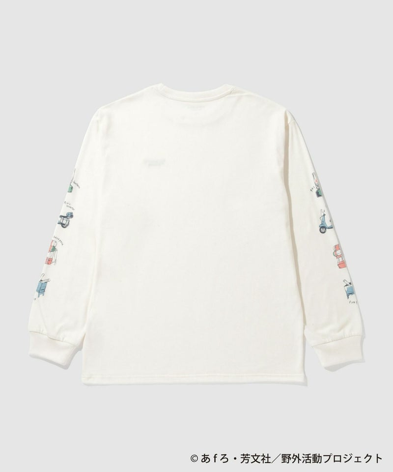 『ゆるキャン△ SEASON3』 袖プリント長袖Tシャツ ホワイト メンズ商品画像-2