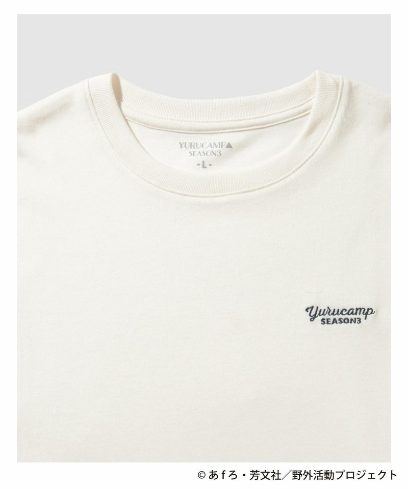 『ゆるキャン△ SEASON３』 袖プリント長袖Tシャツ ホワイト メンズ商品画像-3