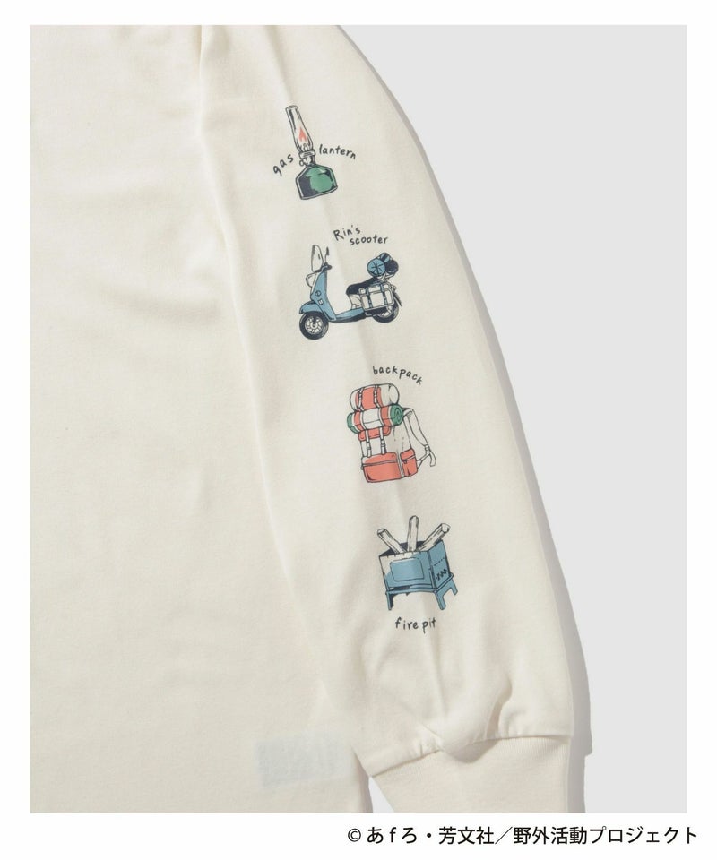 『ゆるキャン△ SEASON3』 袖プリント長袖Tシャツ ホワイト メンズ商品画像-6