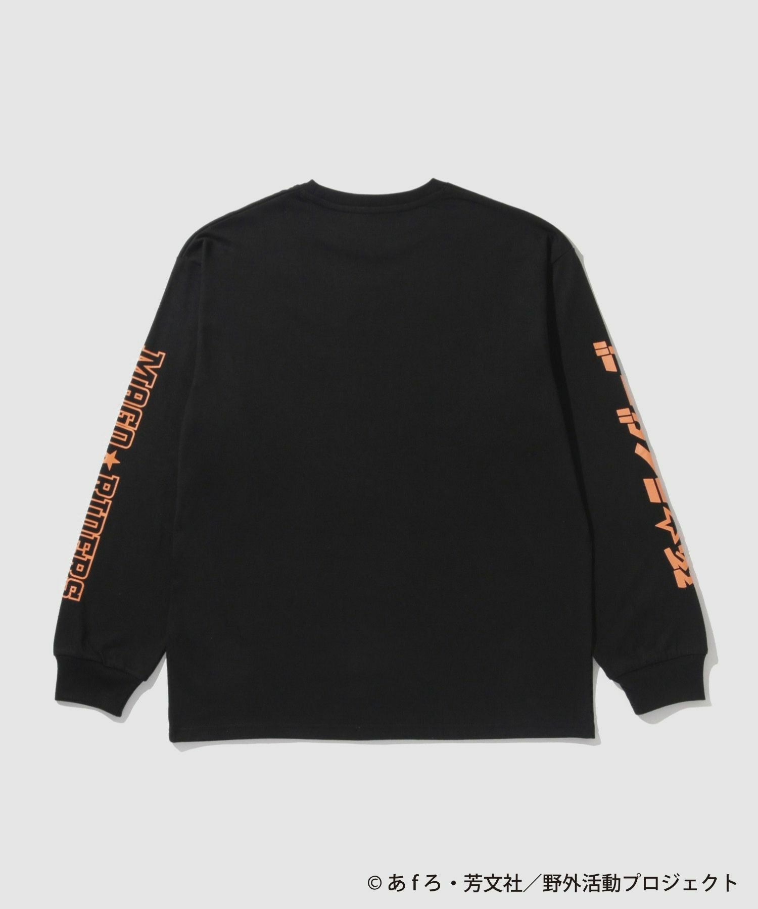 ゆるキャン△ SEASON3』 袖プリント長袖Tシャツ ブラック メンズ
