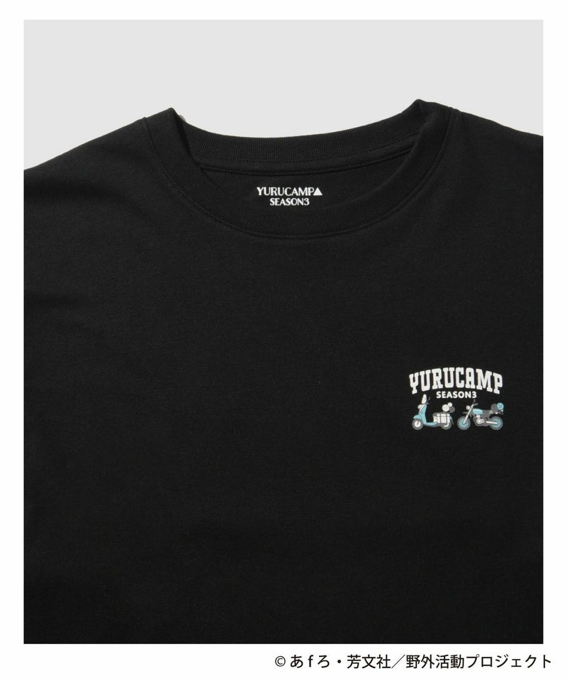 『ゆるキャン△ SEASON3』 袖プリント長袖Tシャツ ブラック メンズ商品画像-3